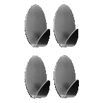 Set of 4pcs Oval Stainless Steel Hook