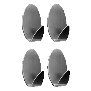 Set of 4pcs Oval Stainless Steel Hook
