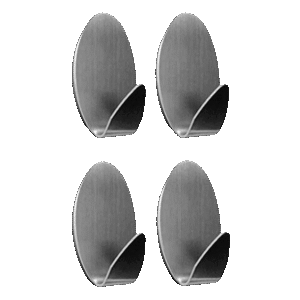 Set of 4pcs Oval Stainless Steel Hook