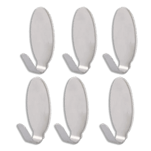 Set of 6pcs Oval Stainless Steel Hook