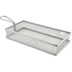 Stainless Steel Rectangular Fryer Serving Basket