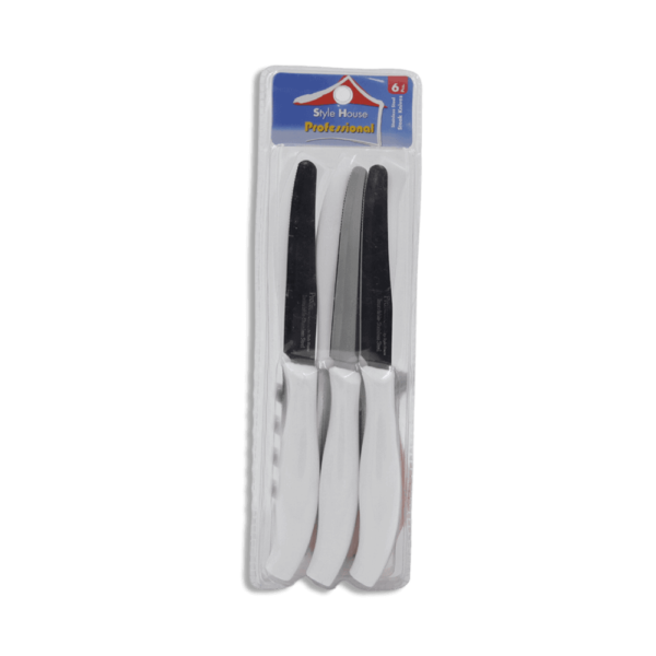 Style House Set Of 6pcs White Knife Set