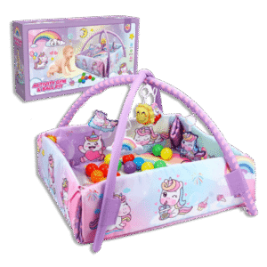 Unicorn Baby Play Gym Crawling Set with Ball Pit