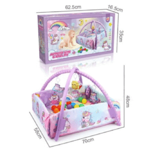 Unicorn Baby Play Gym Crawling Set with Ball Pit2