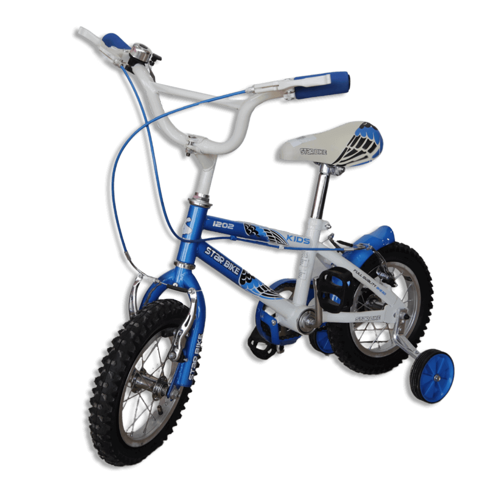 White & Blue 12 Star Bike