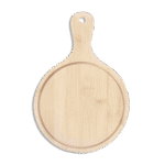 Wooden 26x38x1cm Round Pizza Board with Handle
