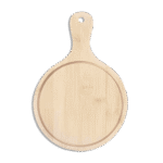 Wooden 26x38x1cm Round Pizza Board with Handle