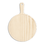 Wooden 27x37x1cm Round Pizza Board with Handle