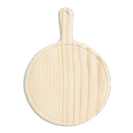 Wooden 27x37x1cm Round Pizza Board with Handle