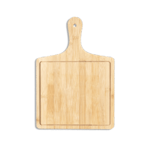 Wooden 27x37x1cm Squared Pizza Board with Handle