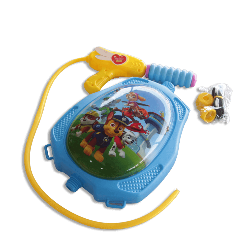 Yellow-&-Blue-Plastic-Water-Gun-with-Bag