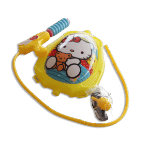 Yellow Hello Kitty Plastic Water Gun with Bag