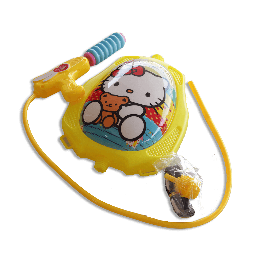 Yellow-Hello-Kitty-Plastic-Water-Gun-with-Bag