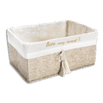 Beige Rectangular Mega Basket