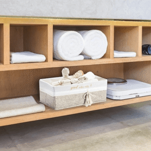 Beige Rectangular Mega Basket1