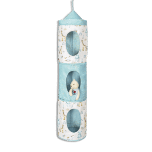 Blue Baby Bed Storage Bag 3 Pockets