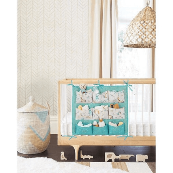 Blue Baby Crib Organizer 9 Pockets3