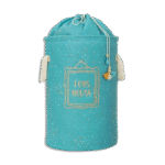 Blue Baby Round Basket with Drawstring Cover