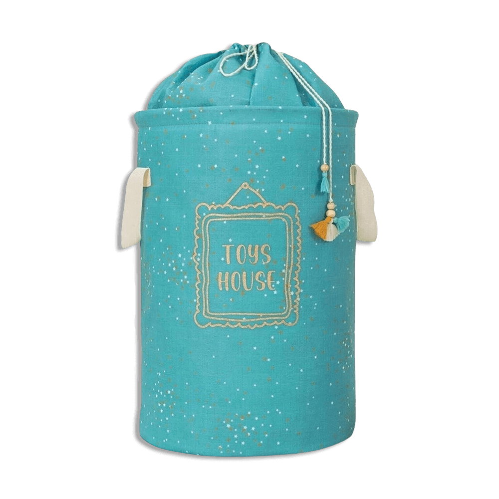 Blue-Baby-Round-Basket-with-Drawstring-Cover