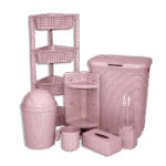 Bubble Pink 7Pcs Bathroom Set