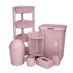 Bubble Pink 7Pcs Bathroom Set