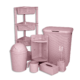 Bubble Pink 7pcs Bathroom Set