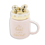 Butterfly Tie Lid Pink Mug