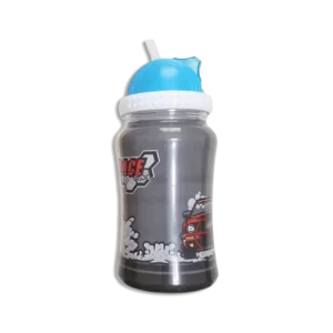 Cars Water Bottle With Lid & Straw For Kids