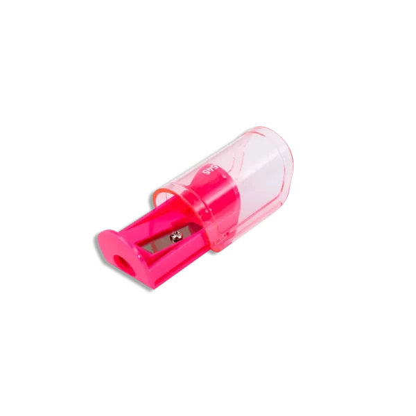 Deli Fushia Pencil Sharpener With Canister Assistant