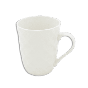 Diamond Pattern White Mug