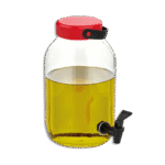 Glass Beverage Dispenser 5L with Plastic Lid