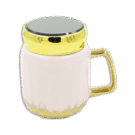 Golden Base Pink Mug with Golden Lid