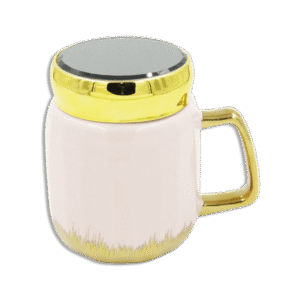 Golden Base Pink Mug with Golden Lid