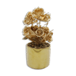 Golden Vase with Golden Flowers