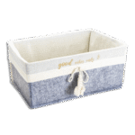 Grey Felt Rectangular Mini Basket