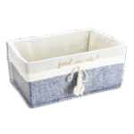Grey Felt Rectangular Mini Basket