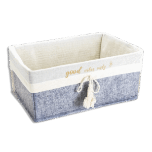 Grey Felt Rectangular Mini Basket