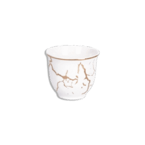 La Table Fine 12Pcs Golden Marble Set of Coffee Cups