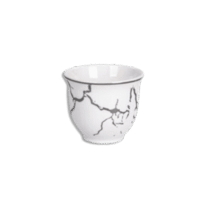 La Table Fine 12Pcs Silver Marble Set of Coffee Cups