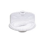 La Table Fine Dotted Marble Cake Plate with Lid