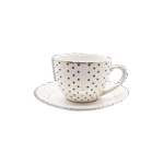 La Table Fine 6Pcs Dotted Marble Set of Tea Cups