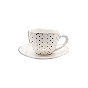La Table Fine 6Pcs Dotted Marble Set of Tea Cups