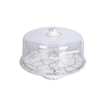 La Table Fine Silver Marble Cake Plate with Lid