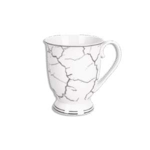 La Table Fine 6Pcs Silver Marble Set of Mugs
