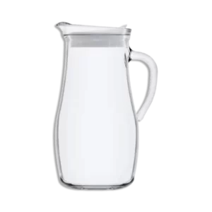 Lav 1800ml Glass Jug With White Lid