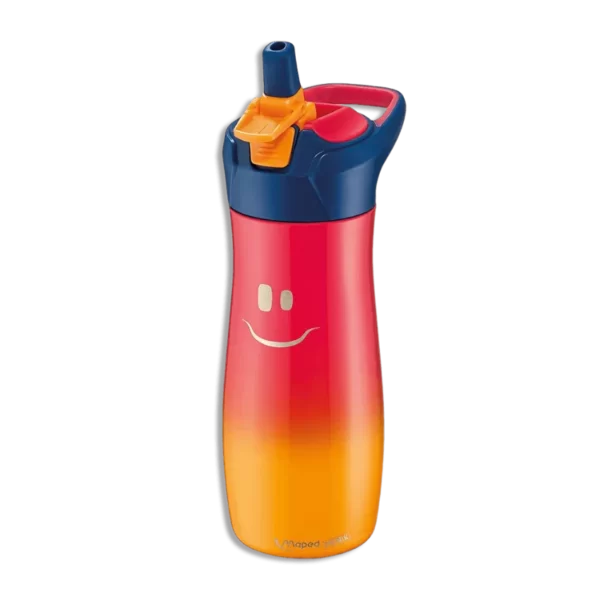 Maped Stainless Steel Red & Orange 580ml Bottle2