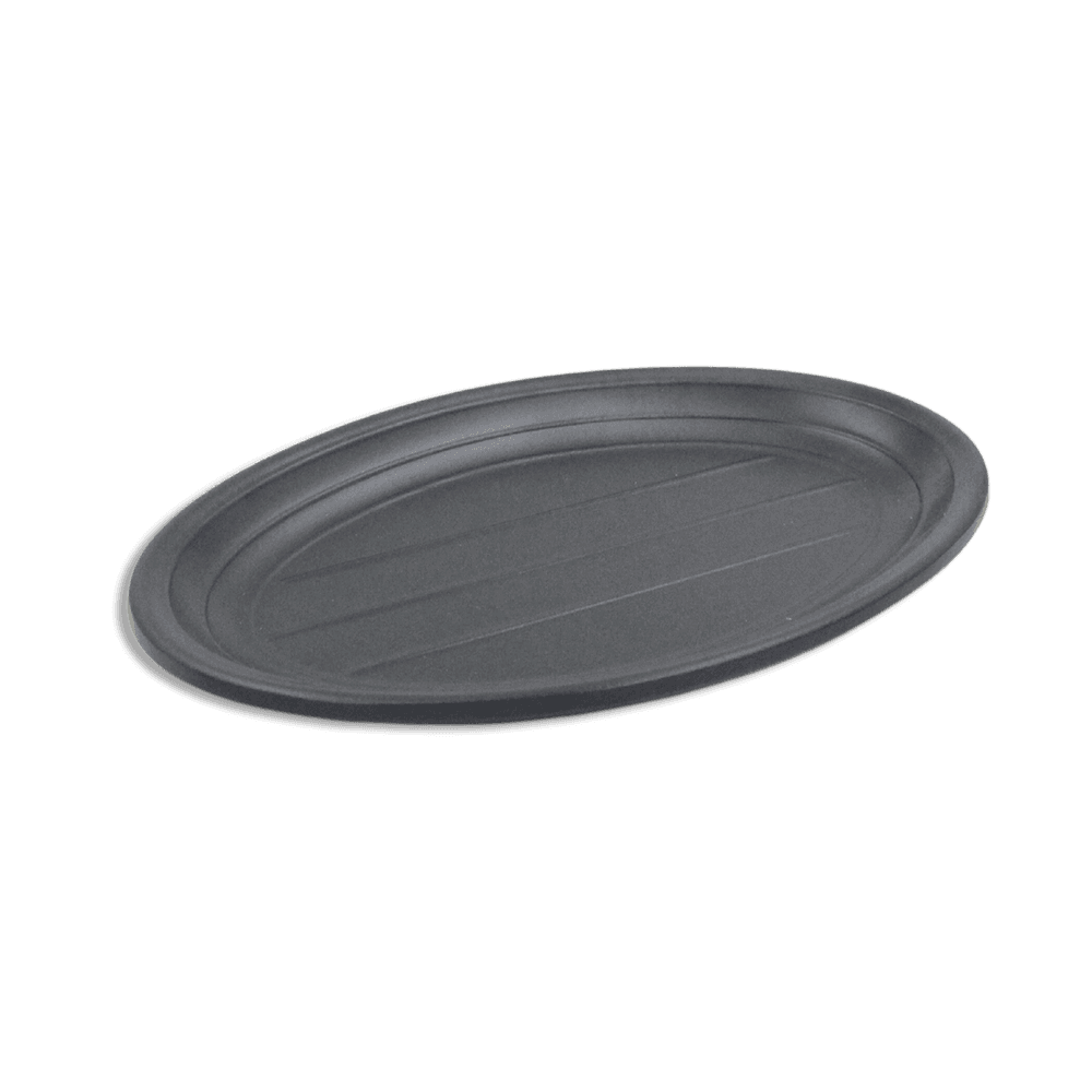 Melamine 9inches Oval Black Plate - Freeshop