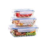 Momaz 3Pcs Transparent Glass Pressure Storage Box Set