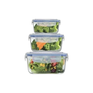 Momaz 3pcs Transparent Pressure Storage Box Set