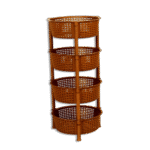 Omega Bronze Round 4 Shelf Tier Storage Organizer